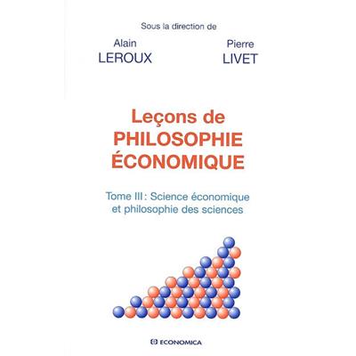 Leçons de philosophie économique, Tome III