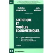 Statistiques et modles conomtriques Vol 2