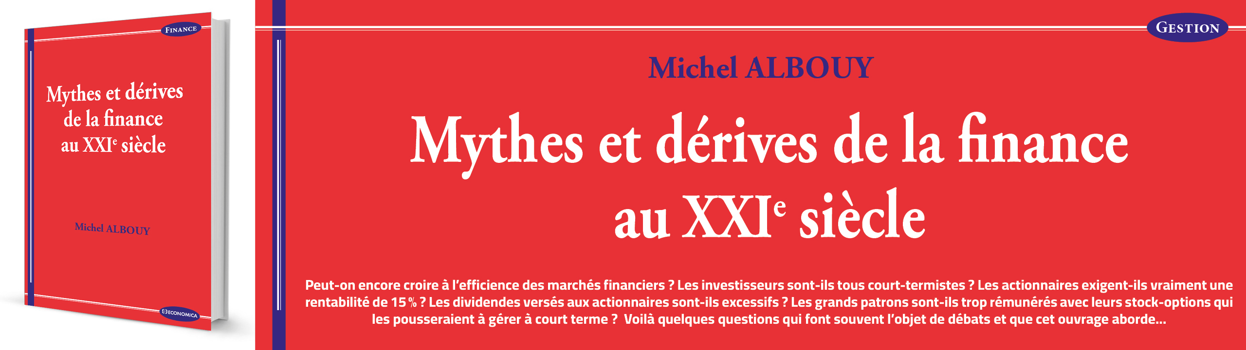 Mythes et drives de la finance au XXIe sicle - Michel Albouy