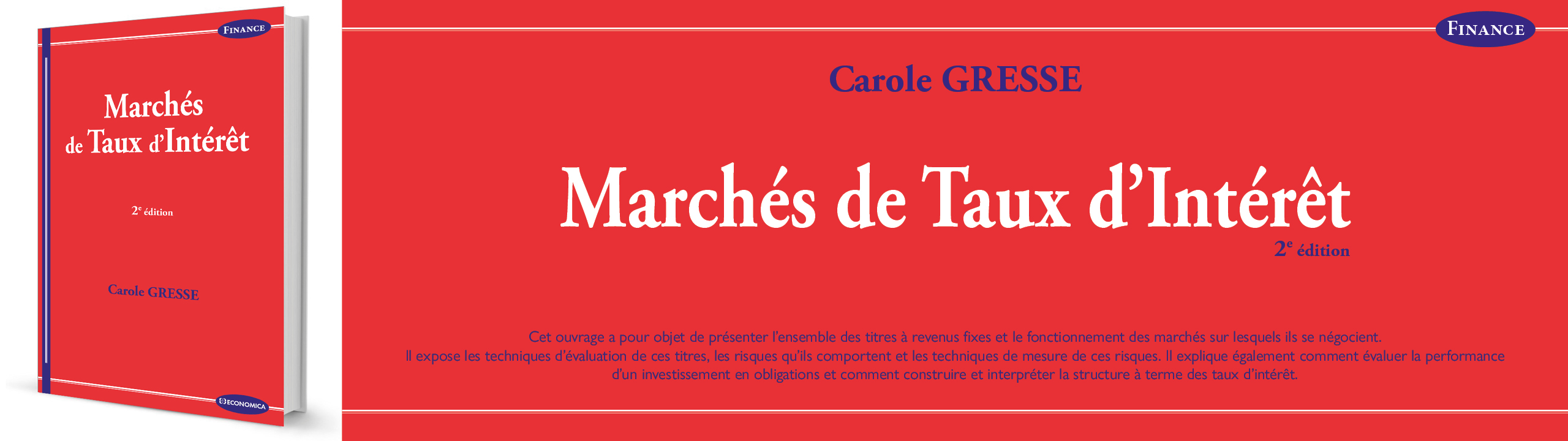 Marchés de taux d’Intérêt - Carole Gresse - 2e édition - 9782717873399