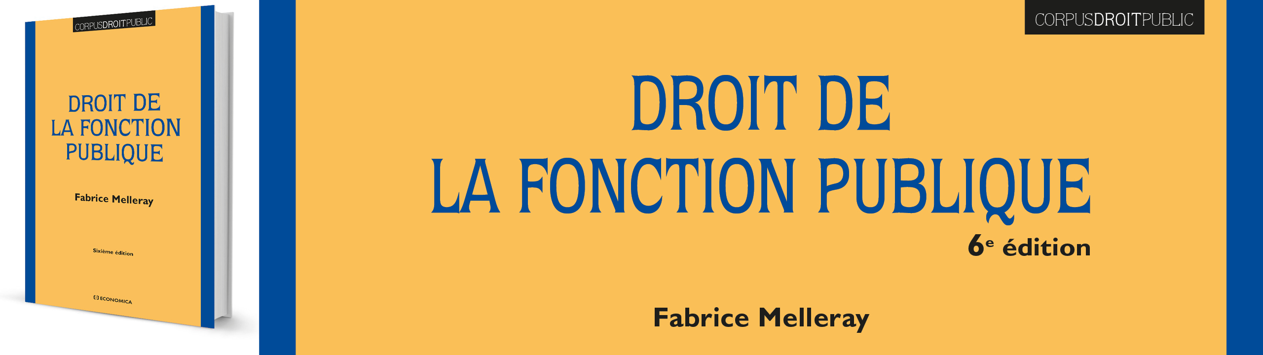 Droit de la fonction publique - 6e édition - Melleray Fabrice - 9782717873078